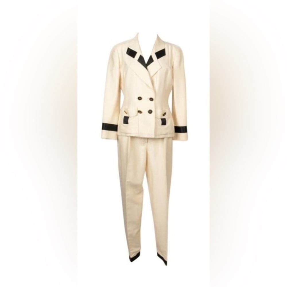 Chanel Boutique Classic Silk Jacket & Pants Ensemble 1991, XS